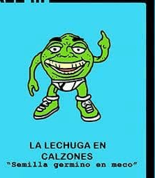 Ilustración de La Lechuga en Calzones en el póster